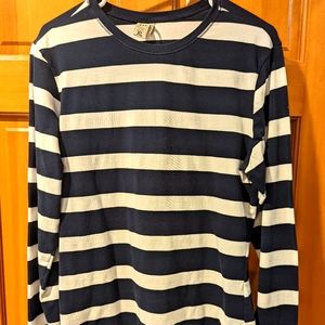 Gef France xl men's cotton long sleeve shirt silhouette ample / relaxed fit.